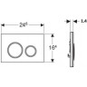 Клавиша смыва GEBERIT SIGMA 21 115,650.JX.1 черный орех
