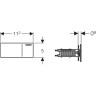 Кнопка смыва GEBERIT OMEGA 70 115,083.SQ.1