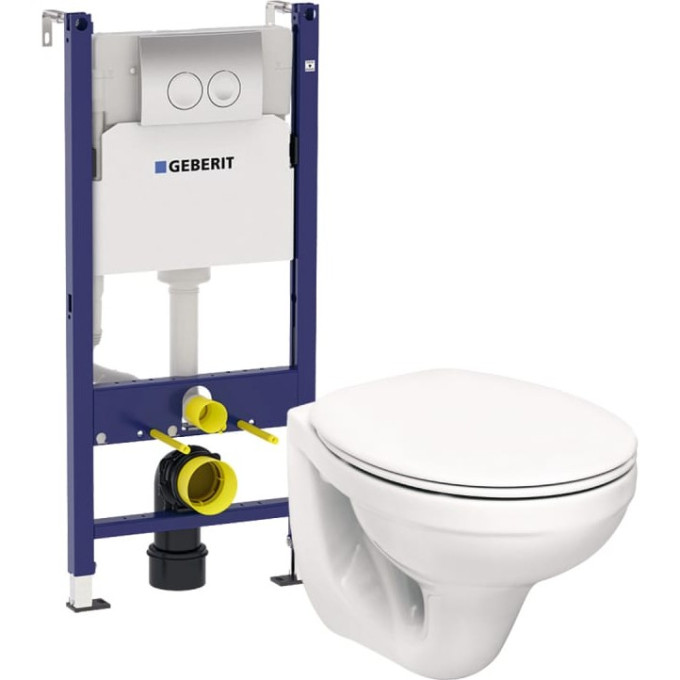 Комплект GEBERIT DUOFIX 458.124.21.1 UP100 с подвесным унитазом KOLO IDOL M1310000U с крышкой-сиденьем стандарт 458.124.21.19