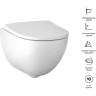 Комплект инсталляция GEBERIT DUOFIX SIGMA 500,301.KJ.A с подвесным унитазом ACANTO с сиденьем микролифт и клавишей