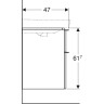 Тумба для комплекта GEBERIT SMYLE SQUARE 500,356.JL.1 118 см песчаный